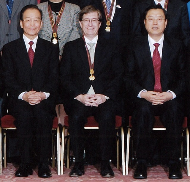 With Wen Jiabao and Zhang DeJiang